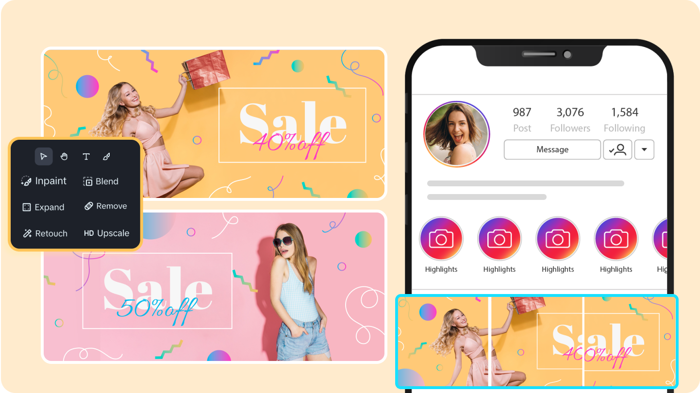 Banner do instagram